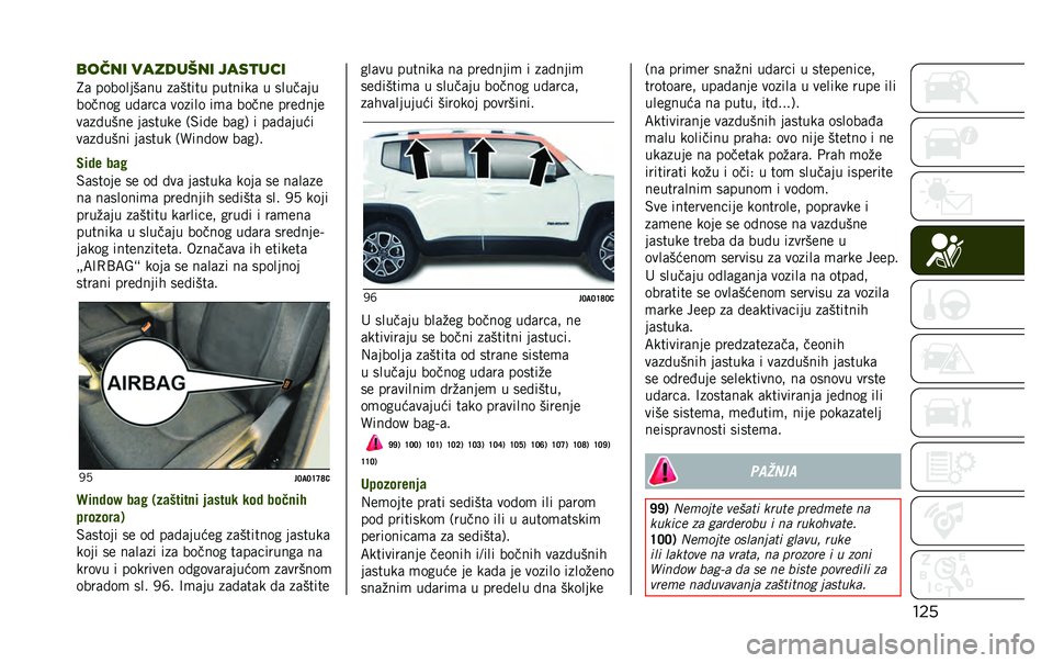JEEP RENEGADE 2020  Knjižica za upotrebu i održavanje (in Serbian) �������� �������� ����
���
�8�	 ��������	�� ��	����� �������	 � �����	��
������ ��!�	���	 ������ ��
�	 ����� ����!���
��	�