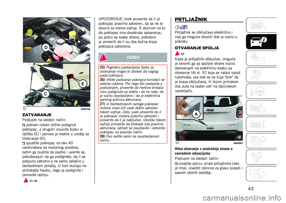 JEEP RENEGADE 2021  Knjižica za upotrebu i održavanje (in Serbian) ���3�@
��?��?�?�I�?�1
���
���
����
�+�������� ��	 ����!��� ��	����. ���!���
 �����
 �!��%��� ���!�����
�������	��" �	 �!�����
 ������