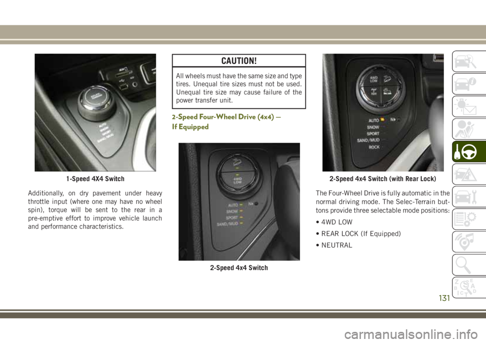 JEEP CHEROKEE 2018 Owner handbook (in English) Additionally, on dry pavement under heavy
throttle input (where one may have no wheel
spin), torque will be sent to the rear in a
pre-emptive effort to improve vehicle launch
and performance character JEEP CHEROKEE 2018 Owner handbook (in English) Additionally, on dry pavement under heavy
throttle input (where one may have no wheel
spin), torque will be sent to the rear in a
pre-emptive effort to improve vehicle launch
and performance character