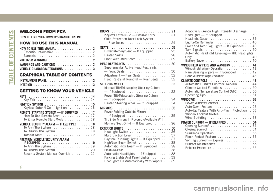 JEEP GRAND CHEROKEE 2021  Owner handbook (in English) WELCOME FROM FCA
HOW TO FIND YOUR OWNER’S MANUAL ONLINE.... 1
HOW TO USE THIS MANUAL
HOW TO USE THIS MANUAL............... 2Essential Information................ 2
Symbols........................ 2
