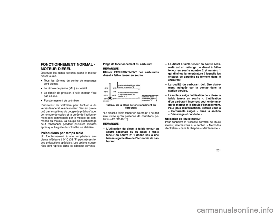 JEEP GRAND CHEROKEE 2016  Notice dentretien (in French) FONCTIONNEMENT NORMAL -
MOTEUR DIESELObservez les points suivants quand le moteur
diesel tourne.
Tous les témoins du centre de messages
sont éteints.
 Le témoin de panne (MIL) est éteint.
 Le t