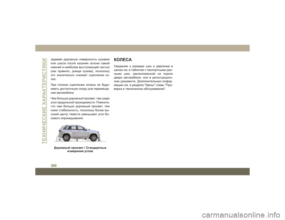 JEEP GRAND CHEROKEE 2019  Руководство по эксплуатации и техобслуживанию (in Russian) заде8Sая дорожную по8Sерхность кузо8Sо8a
или шасси после касания склона са8aой
нижней и наиболее 8Sыступающей час