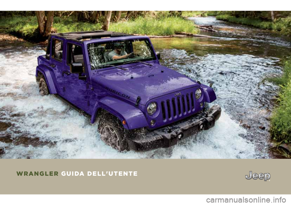 JEEP WRANGLER 2020  Libretto Uso Manutenzione (in Italian) 