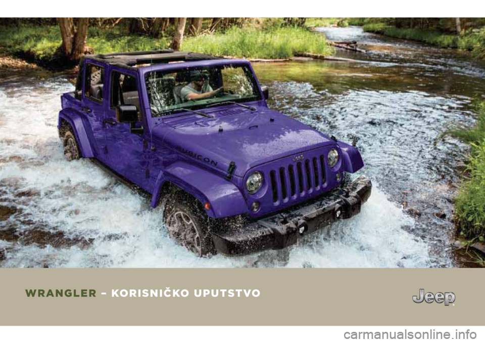 JEEP WRANGLER 2020  Knjižica za upotrebu i održavanje (in Serbian) WRANGLER – KORISNIČKO UPUTSTVO 