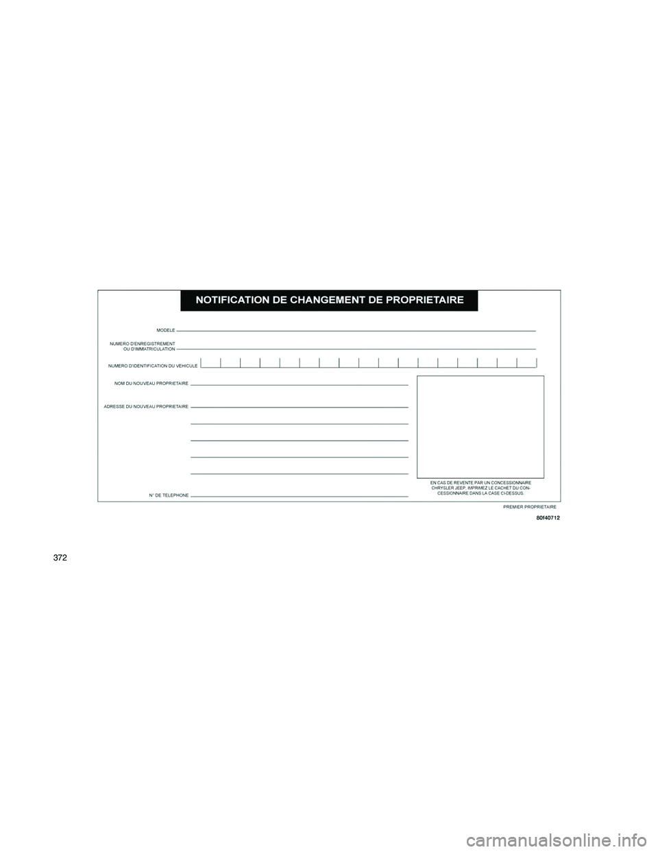 JEEP GRAND CHEROKEE 2010  Notice dentretien (in French) 
372 