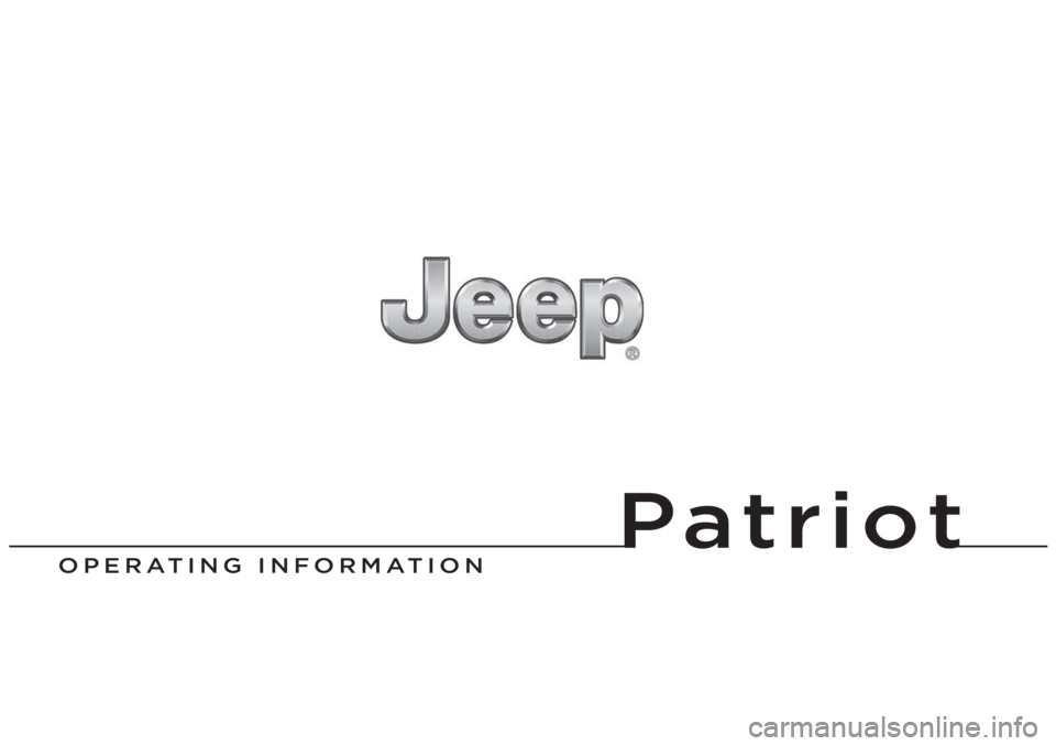 JEEP PATRIOT 2018  Owner handbook (in English) 