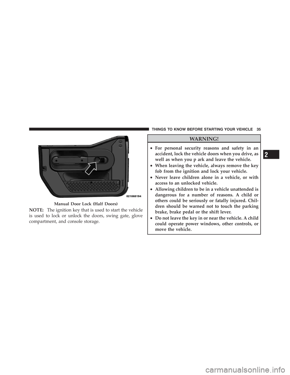JEEP WRANGLER UNLIMITED 2012 Owners Guide JEEP WRANGLER UNLIMITED 2012 Owners Guide