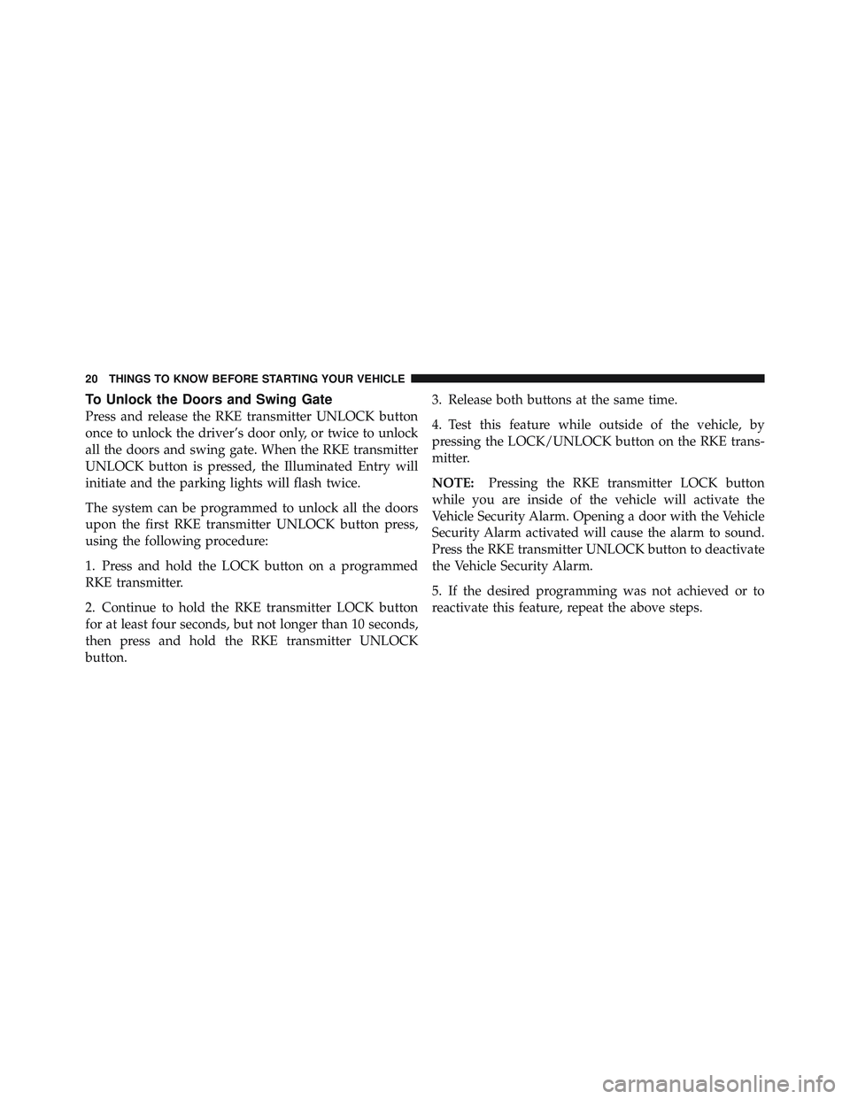 JEEP WRANGLER UNLIMITED 2009 Owners Manual 