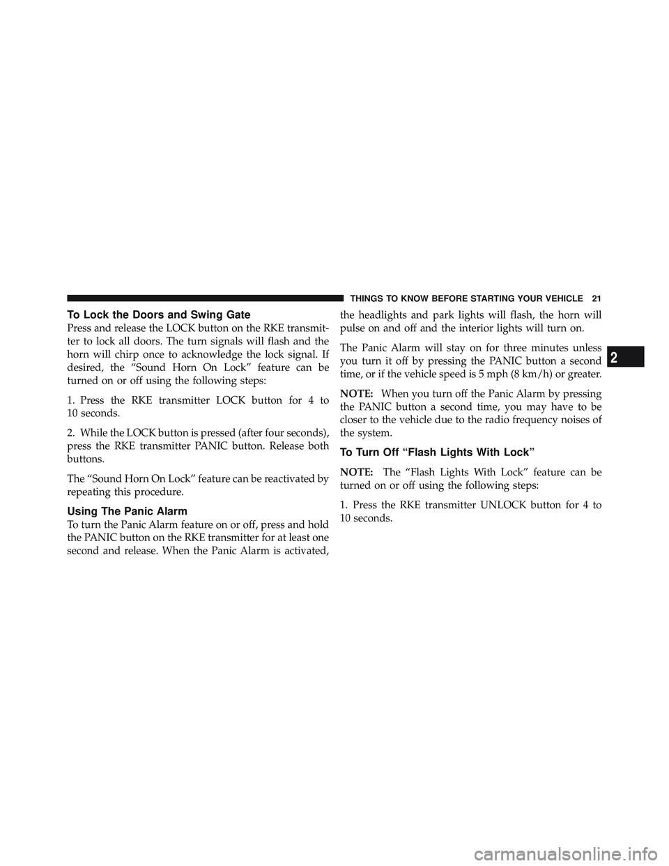 JEEP WRANGLER UNLIMITED 2009 Owners Manual 