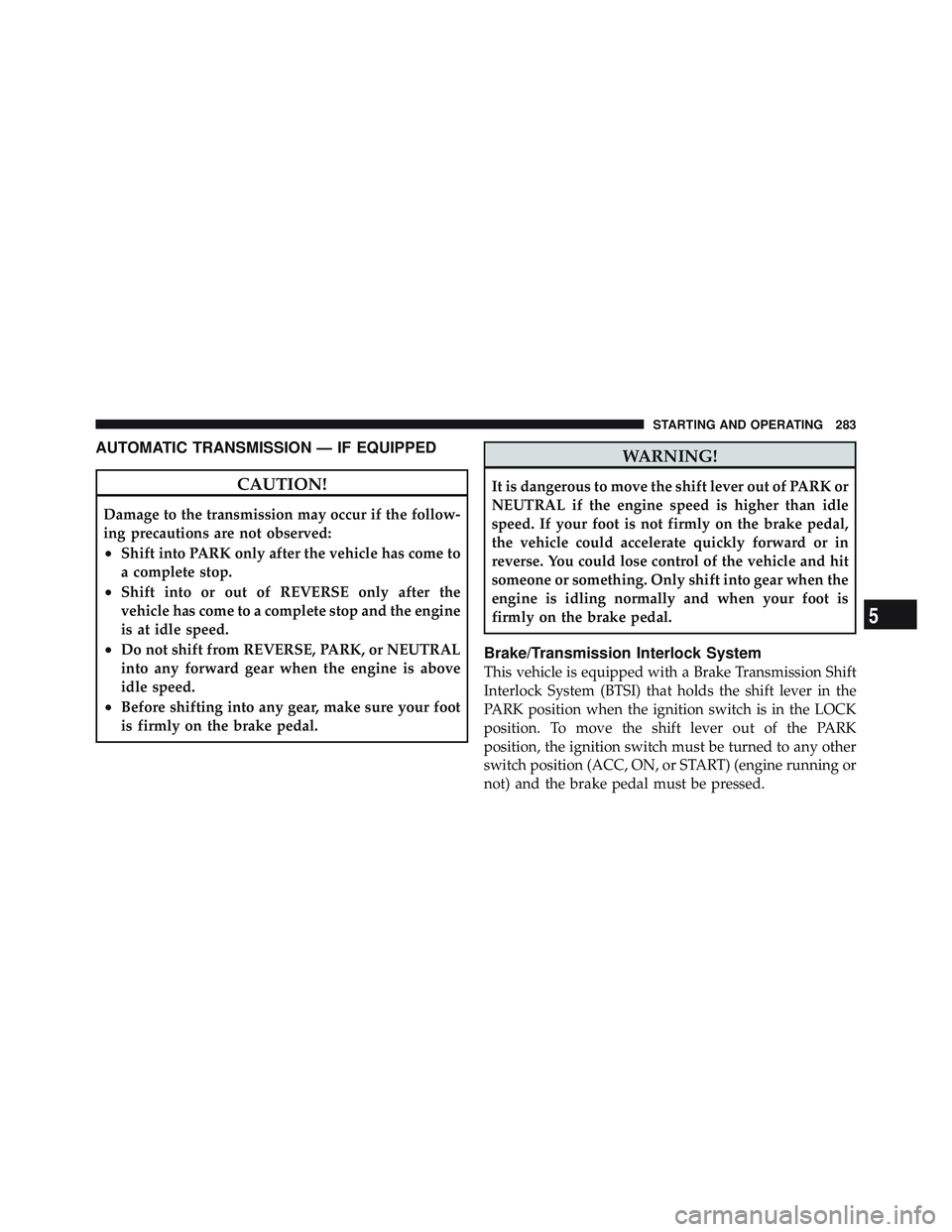 JEEP WRANGLER UNLIMITED 2009  Owners Manual 
