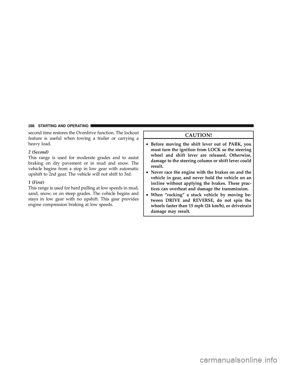 JEEP WRANGLER UNLIMITED 2009  Owners Manual 