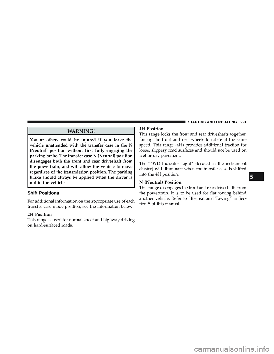 JEEP WRANGLER UNLIMITED 2009  Owners Manual 