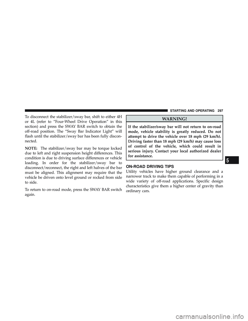 JEEP WRANGLER UNLIMITED 2009  Owners Manual 
