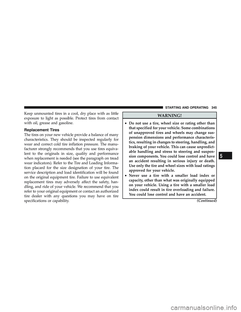 JEEP WRANGLER UNLIMITED 2009  Owners Manual 