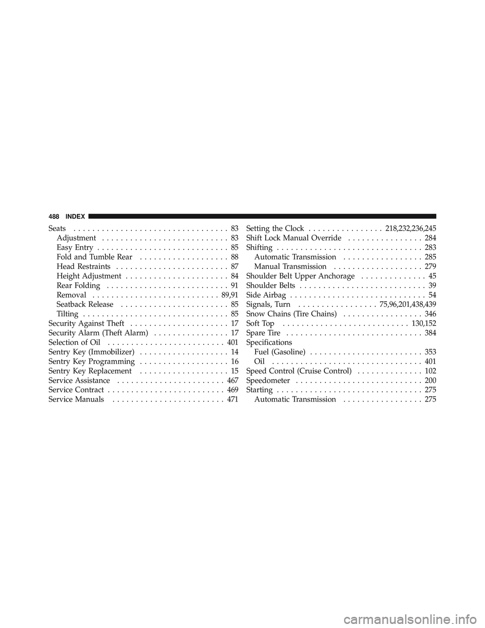 JEEP WRANGLER UNLIMITED 2009 Owners Manual JEEP WRANGLER UNLIMITED 2009 Owners Manual