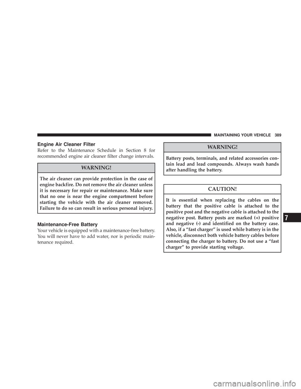 JEEP WRANGLER UNLIMITED 2008  Owners Manual 7 