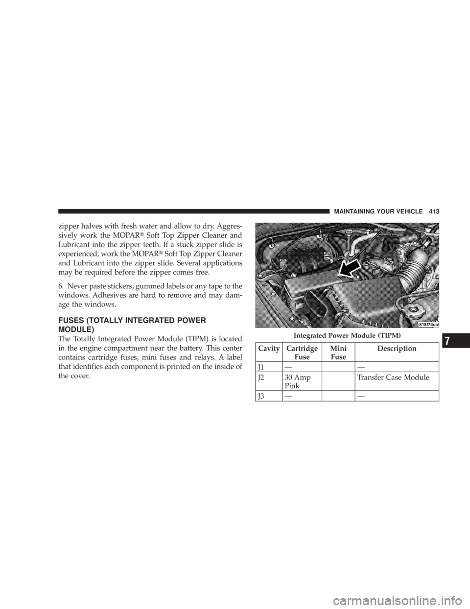 JEEP WRANGLER UNLIMITED 2008  Owners Manual 7 