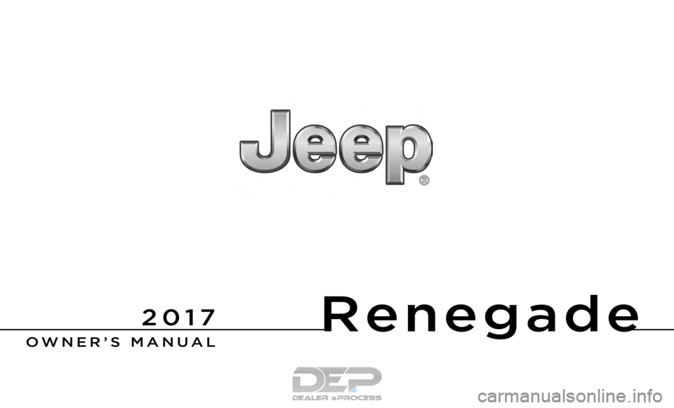 JEEP RENEGADE LATITUDE 2017  Owners Manual 