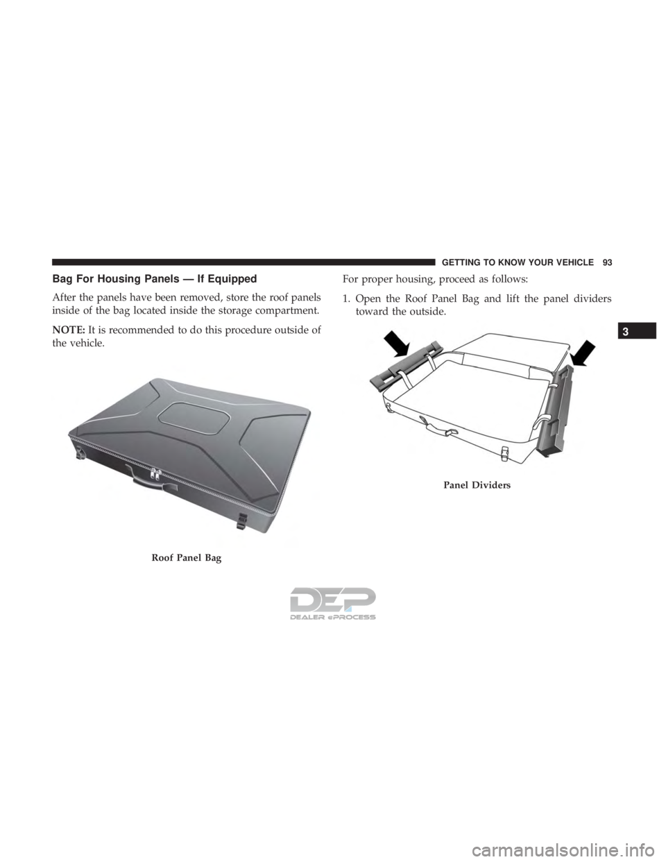 JEEP RENEGADE LATITUDE 2017 Owners Manual Panel Dividers
3
GETTING TO KNOW YOUR VEHICLE 93 JEEP RENEGADE LATITUDE 2017 Owners Manual Panel Dividers
3
GETTING TO KNOW YOUR VEHICLE 93