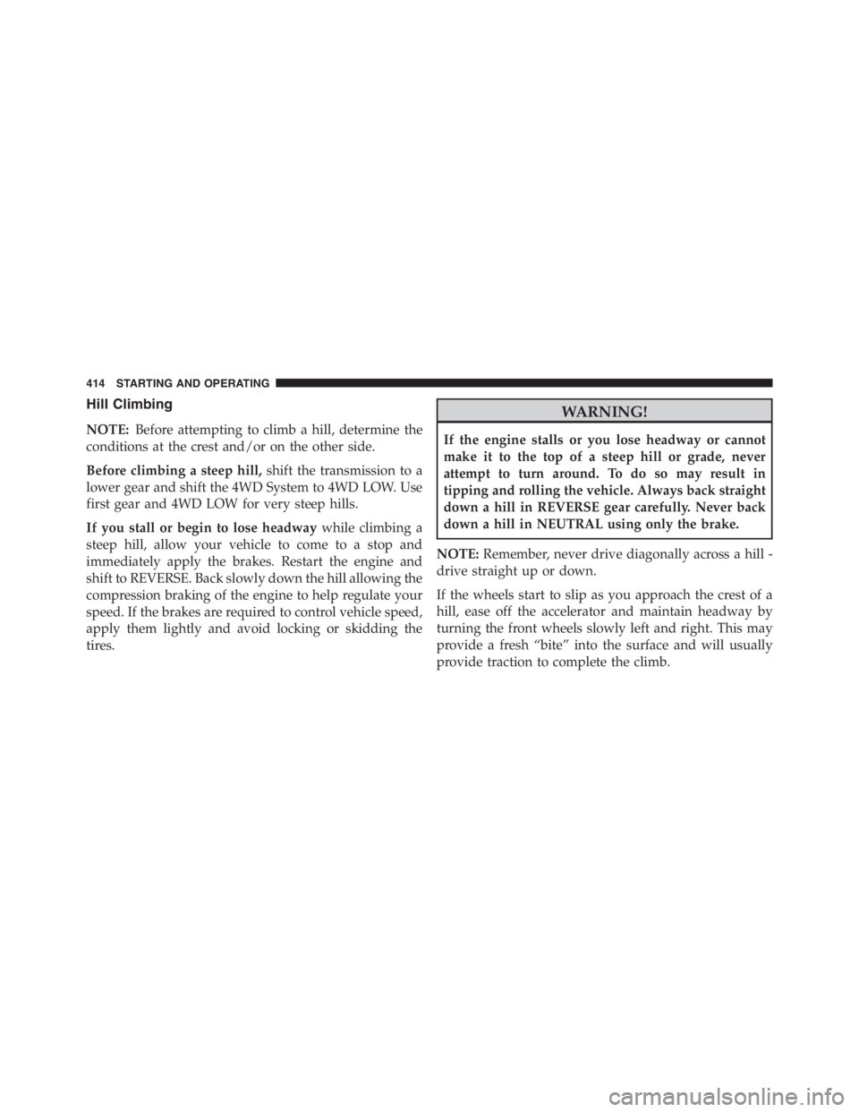 JEEP RENEGADE TRAILHAWK 2016 Owners Manual JEEP RENEGADE TRAILHAWK 2016 Owners Manual