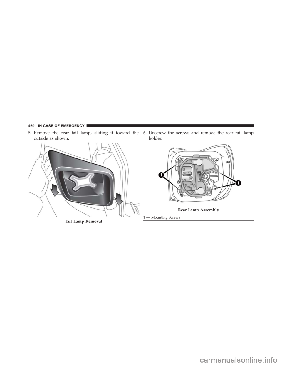 JEEP RENEGADE TRAILHAWK 2016 Owners Manual Rear Lamp Assembly JEEP RENEGADE TRAILHAWK 2016 Owners Manual Rear Lamp Assembly