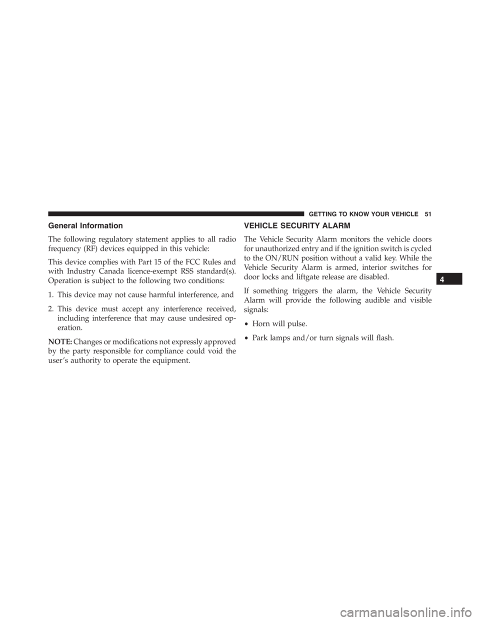 JEEP RENEGADE TRAILHAWK 2016 Workshop Manual GETTING TO KNOW YOUR VEHICLE 51 JEEP RENEGADE TRAILHAWK 2016 Workshop Manual GETTING TO KNOW YOUR VEHICLE 51
