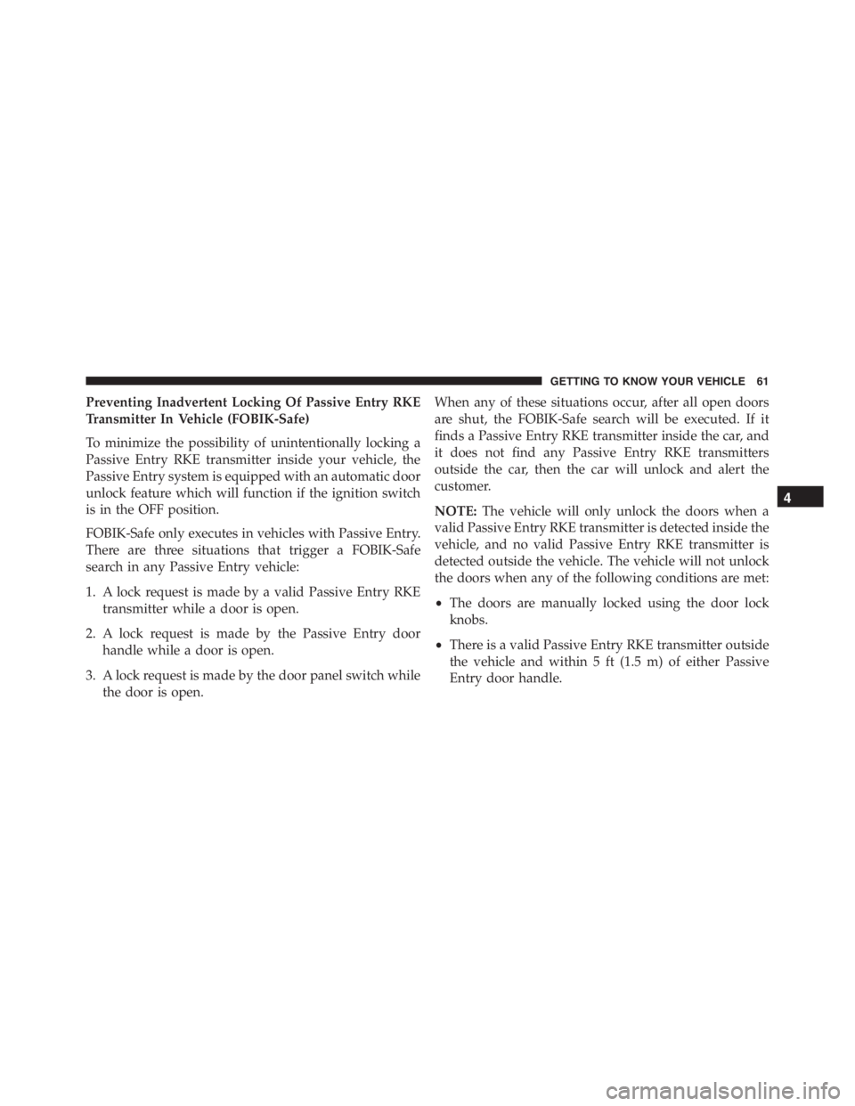 JEEP RENEGADE TRAILHAWK 2016 Repair Manual GETTING TO KNOW YOUR VEHICLE 61 JEEP RENEGADE TRAILHAWK 2016 Repair Manual GETTING TO KNOW YOUR VEHICLE 61