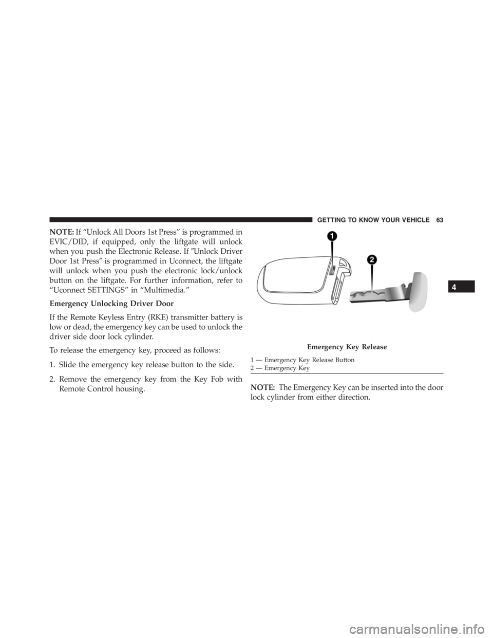 JEEP RENEGADE TRAILHAWK 2016 Repair Manual GETTING TO KNOW YOUR VEHICLE 63 JEEP RENEGADE TRAILHAWK 2016 Repair Manual GETTING TO KNOW YOUR VEHICLE 63