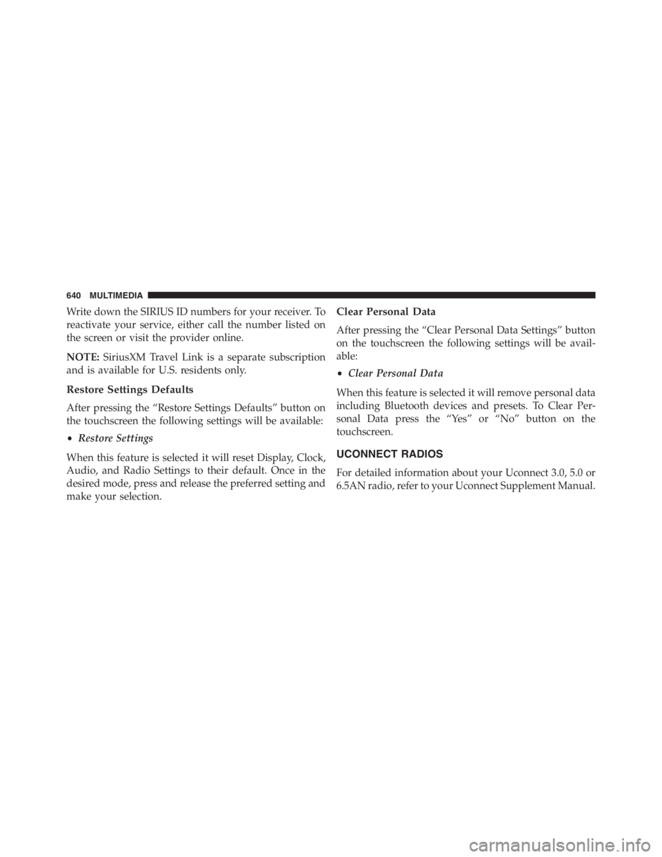 JEEP RENEGADE TRAILHAWK 2016  Owners Manual 