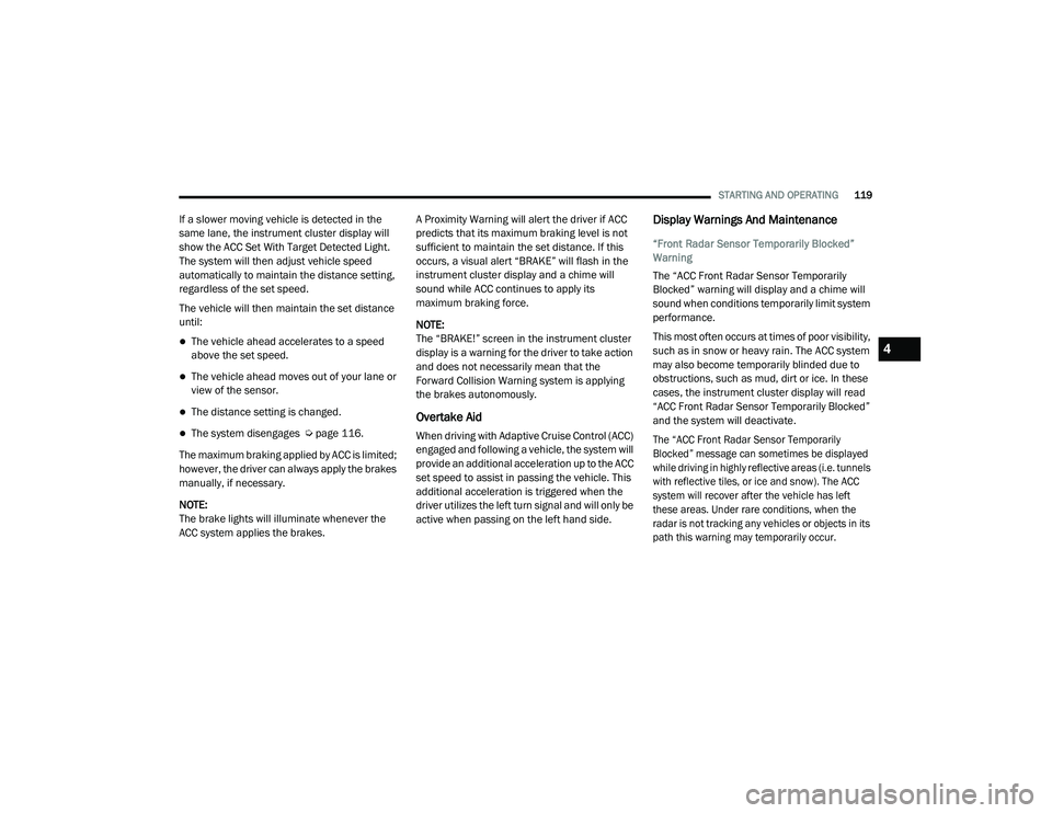JEEP RENEGADE 2022  Owners Manual 
4

21_BV_OM_EN_USC_t.book  Page 119   