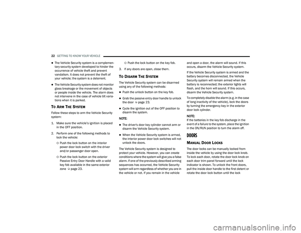JEEP RENEGADE 2022 Owners Manual 
