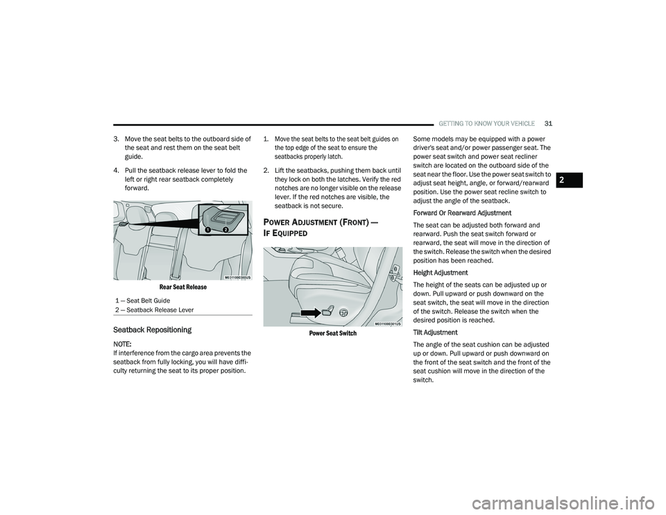 JEEP RENEGADE 2022 Owners Guide 2

21_BV_OM_EN_USC_t.book  Page 31   