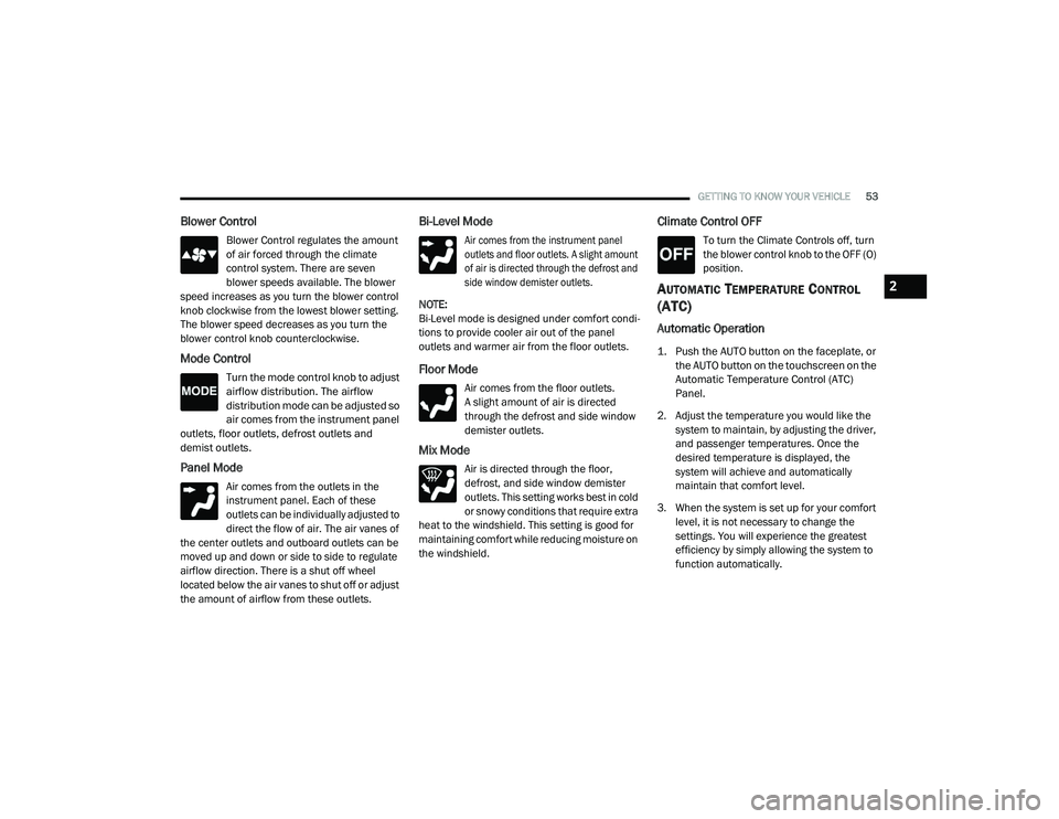 JEEP RENEGADE 2022 Workshop Manual 2

21_BV_OM_EN_USC_t.book  Page 53   