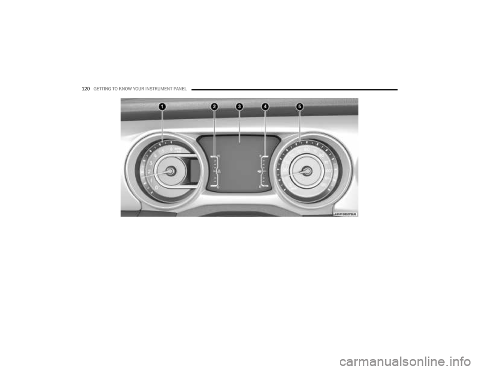 JEEP GLADIATOR 2023 Owners Manual
120GETTING TO KNOW YOUR INSTRUMENT PANEL
23_JT_OM_EN_USC_t.book Page 120 JEEP GLADIATOR 2023 Owners Manual
120GETTING TO KNOW YOUR INSTRUMENT PANEL
23_JT_OM_EN_USC_t.book Page 120