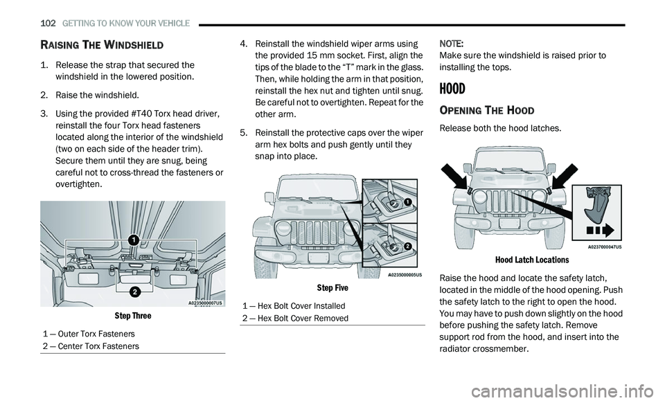 JEEP GLADIATOR 2022  Owners Manual ���³��+�H�[��%�R�O�W��&�R�Y�H�U��,�Q�V�W�D�O�O�H�G 