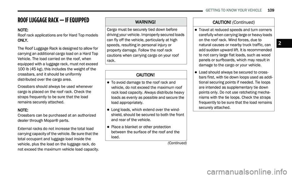 JEEP GLADIATOR 2022  Owners Manual �:�$�5�1�,�1�*��&�$�8�7�,�2�1� (Continuedyf
2 