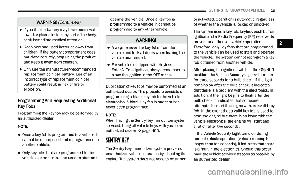 JEEP GLADIATOR 2022 Owners Manual �:�$�5�1�,�1�*� (Continuedyf
2 