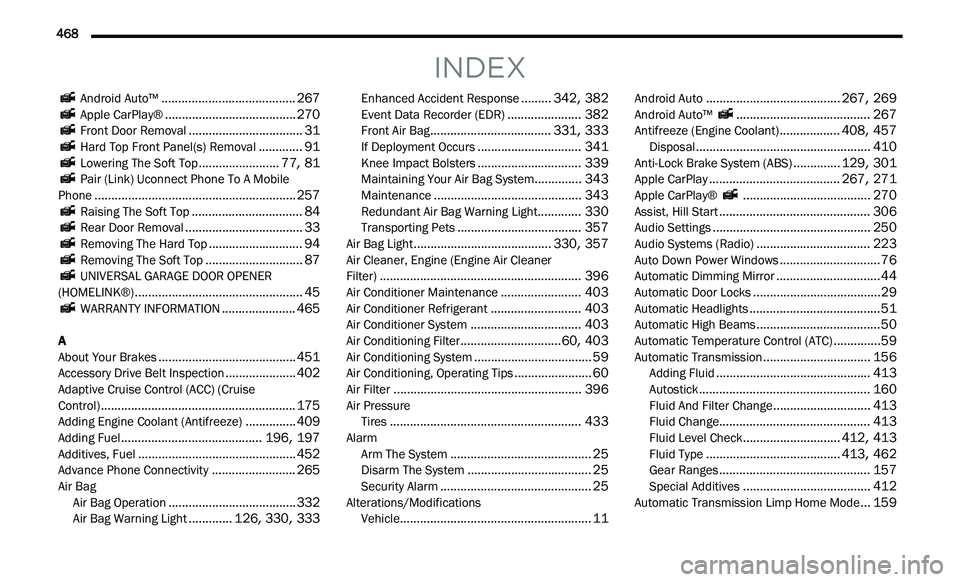JEEP GLADIATOR 2022  Owners Manual ����������������������������������������������������������������������������������������������������