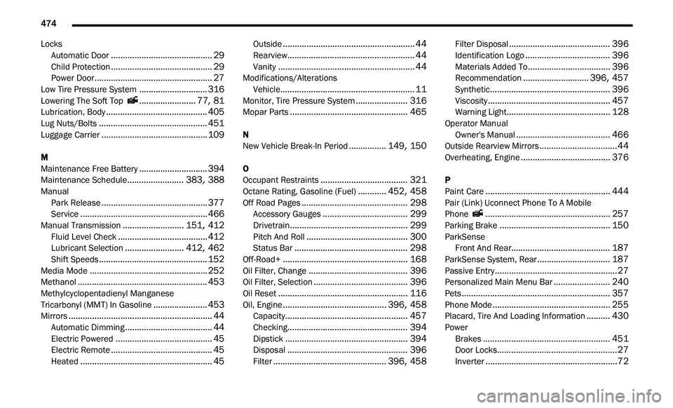 JEEP GLADIATOR 2022  Owners Manual ����������������������������������������������������������������������������������������������������