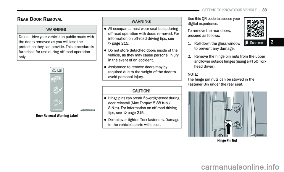 JEEP GLADIATOR 2021 Owners Guide 
WARNING!
WARNING!
2 