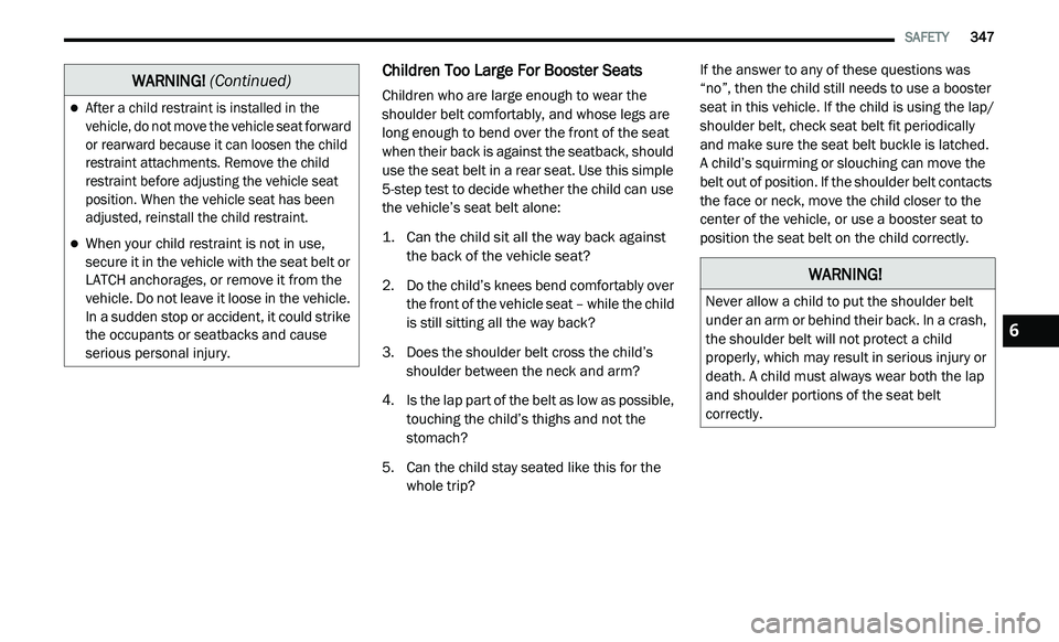 JEEP GLADIATOR 2021  Owners Manual �:�$�5�1�,�1�*� (Continuedyf
6 