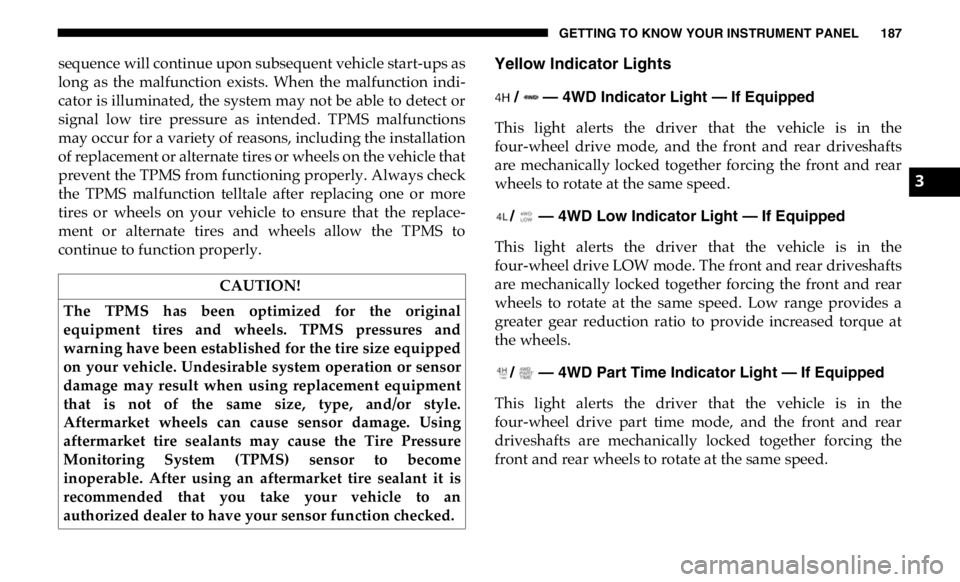 JEEP GLADIATOR 2020 Owners Manual 3 JEEP GLADIATOR 2020 Owners Manual 3