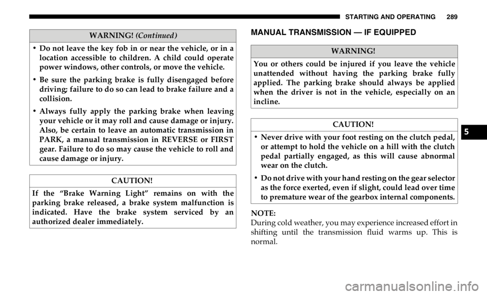 JEEP GLADIATOR 2020  Owners Manual �:�$�5�1�,�1�*� (Continued�\f
5 