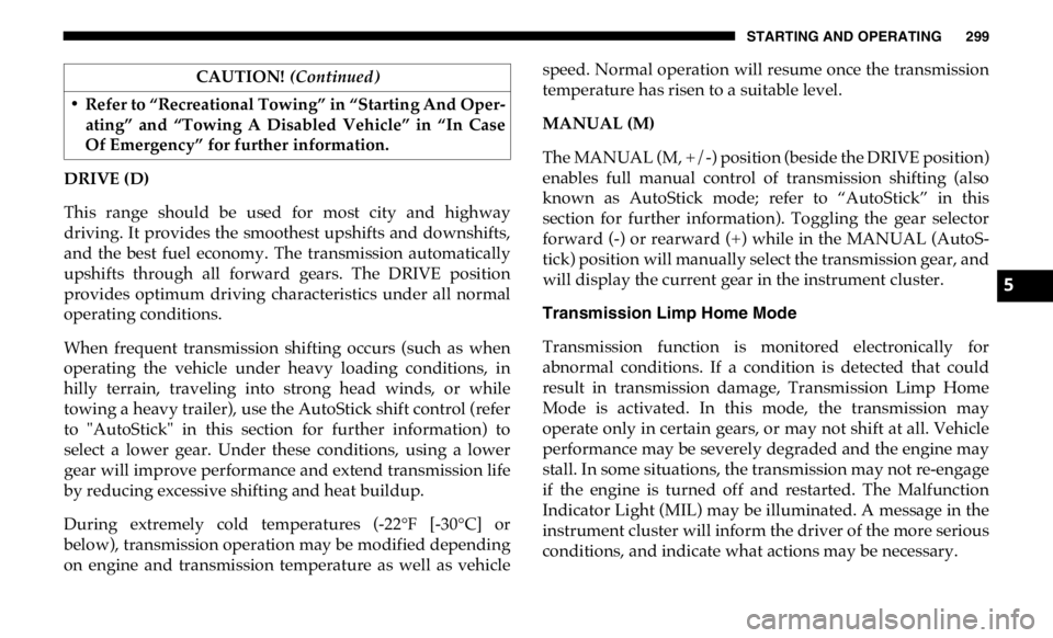JEEP GLADIATOR 2020  Owners Manual �&�$�8�7�,�2�1� (Continued�\f
5 