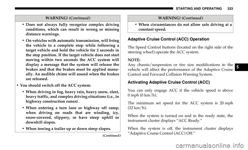 JEEP GLADIATOR 2020  Owners Manual �:�$�5�1�,�1�*� (Continued�\f�:�$�5�1�,�1�*� (Continued�\f
5 