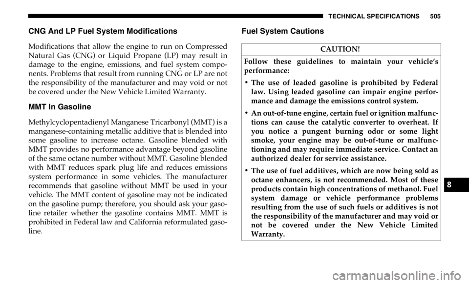 JEEP GLADIATOR 2020  Owners Manual 8 