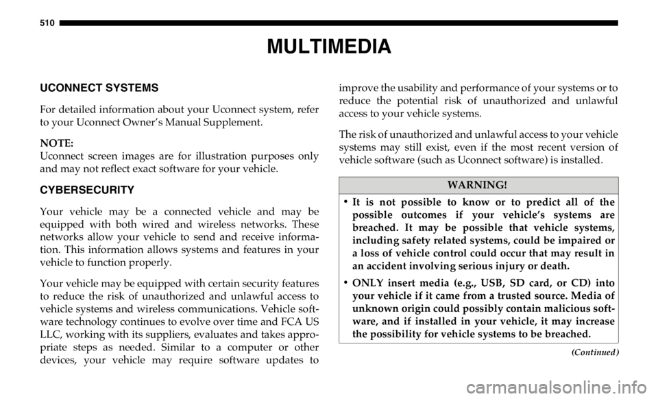 JEEP GLADIATOR 2020  Owners Manual 