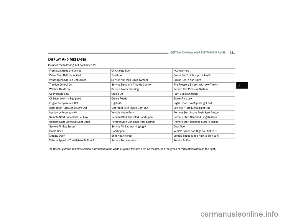 JEEP GRAND WAGONEER 2022  Owners Manual 3

22_WS_OM_EN_USC_t.book  Page 111   