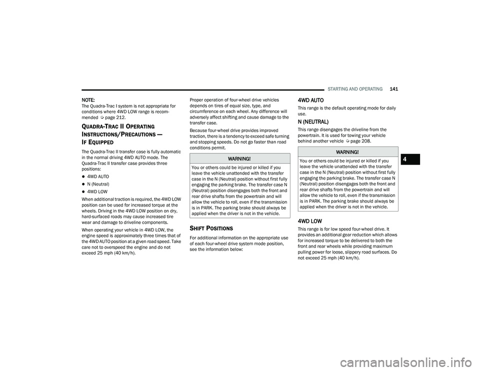JEEP GRAND WAGONEER 2022  Owners Manual �:�$�5�1�,�1�*�
�<�R�X��R�U��R�W�K�H�U�V��F�R�X�O�G��E�H��L�Q�M�X�U�H�G��R�U��N�L�O�O�H�G��L�I��\�R�X�
�O�H�D�Y�H��W�K�H��Y�H�K�L�F�O�H��X�Q�D�W�W�H�Q�G�H�G��Z�L�W�K��W�K�H��W�U�D�Q�V