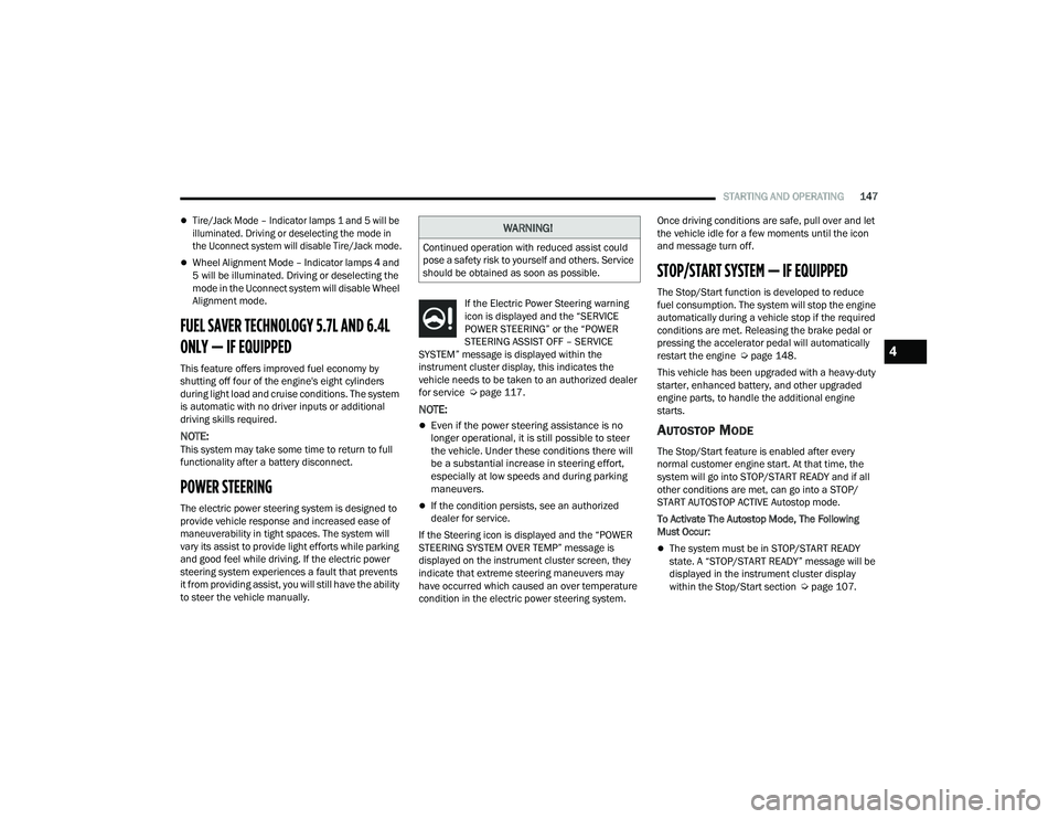JEEP GRAND WAGONEER 2022  Owners Manual �:�$�5�1�,�1�*�
�&�R�Q�W�L�Q�X�H�G��R�S�H�U�D�W�L�R�Q��Z�L�W�K��U�H�G�X�F�H�G��D�V�V�L�V�W��F�R�X�O�G�
�S�R�V�H��D��V�D�I�H�W�\��U�L�V�N��W�R��\�R�X�U�V�H�O�I��D�Q�G��R�W�K�H�U�V���6�H